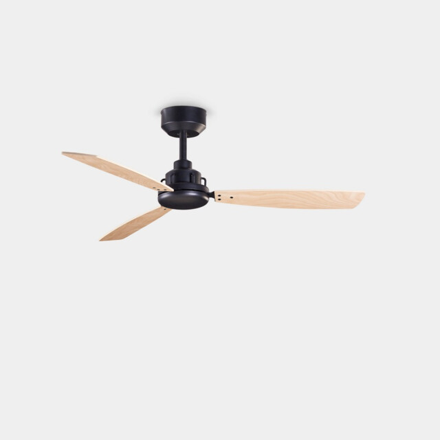 Xaloc 3 Blade 100cm Ceiling Fan Metallic Black, Light Wood - Special Offer