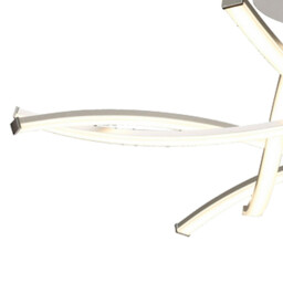 Aire Semi Flush, 42W LED, 3000K, 3700lm, Silver/Frosted Acrylic/Polished Chrome, 3yrs Warranty - thumbnail 5