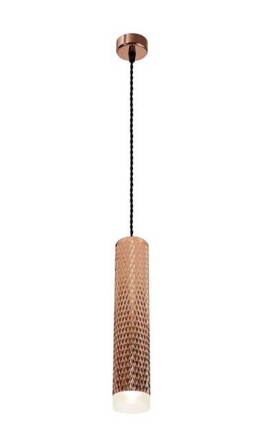 Madrid 1 Light 30cm Ceiling Pendant Light GU10, Rose Gold, Acrylic Ring - image 1