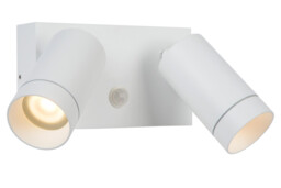 Taylor Modern Wall Spotlight Outdoor, PIR Sensor - 2xGU10 - IP54 - White - thumbnail 1
