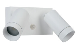 Taylor Modern Wall Spotlight Outdoor, PIR Sensor - 2xGU10 - IP54 - White - thumbnail 3