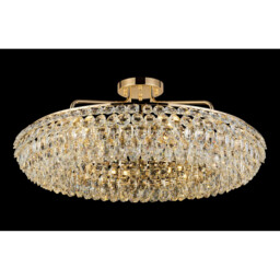 Coniston 80cm Semi Flush Ring Ceiling, 8 Light E14, French Gold/Crystal Item Weight: 20kg - thumbnail 2