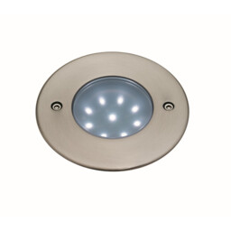 LED 9 Light Walkover Recessed Light Stainless Steel, White IP68