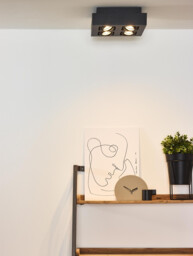 Xirax Modern Ceiling Spotlight - LED Dim to warm - GU10 - 4x5W 2200K/3000K - Black - thumbnail 5
