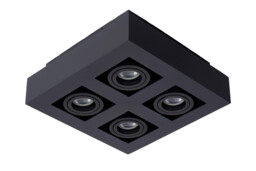 Xirax Modern Ceiling Spotlight - LED Dim to warm - GU10 - 4x5W 2200K/3000K - Black - thumbnail 3