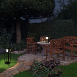 Bow LED Outdoor Wall Lantern Urban grey, Opal, Warm-White 3000K, IP44 - thumbnail 2