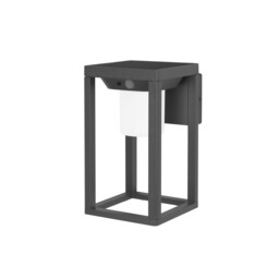 Bow LED Outdoor Wall Lantern Urban grey, Opal, Warm-White 3000K, IP44 - thumbnail 1