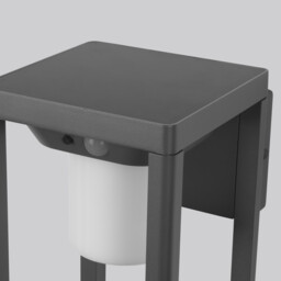 Bow LED Outdoor Wall Lantern Urban grey, Opal, Warm-White 3000K, IP44 - thumbnail 5