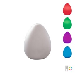 Huevo Egg Table Lamp Induction LED RGB Outdoor IP65, 120lm, Opal White - thumbnail 1
