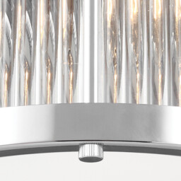 Paulson 3 Light Bathroom Flush Mount Ceiling Light Chrome IP44, G9 - thumbnail 5