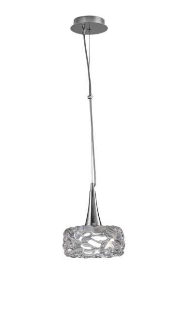 O2 Ceiling Pendant 1 Light E27 Large, Polished Chrome - image 1