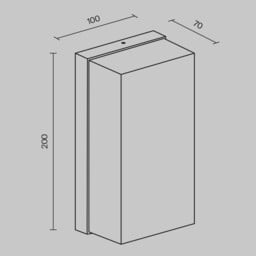 Badd Outdoor Flush Wall Lamp Graphite 3000K 700lm IP54 - thumbnail 3