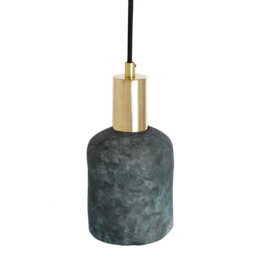 Osier Pendant Blue Earth, Polished Brass - thumbnail 3