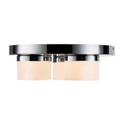 Pure 3 Light Semi Flush Bathroom Ceiling Light Chrome, Opal Glass IP44, G9 - thumbnail 3