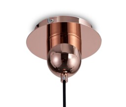 Jarras Ceiling Pendant 20cm Round, 1 x E27 (Max 40W), Copper , Rose Gold Glass - thumbnail 5