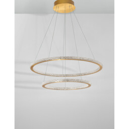 Cilion Integrated LED Pendant Ceiling Light Brass Gold Aluminium LED 56W 3555Lm 2926K - thumbnail 3