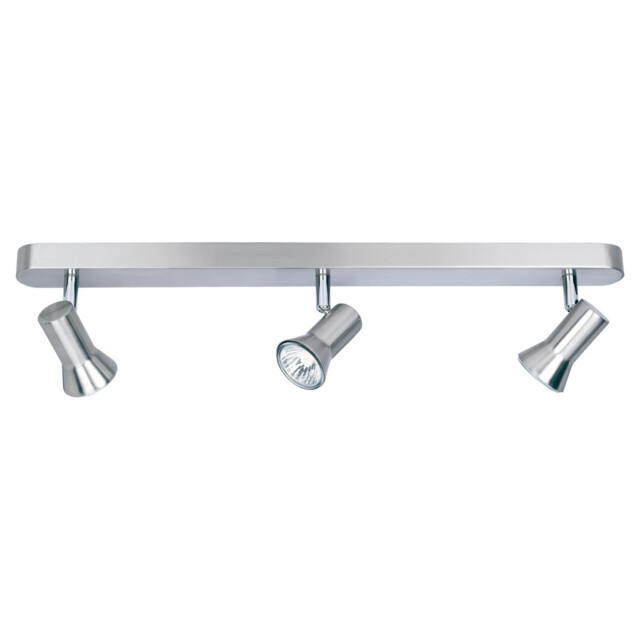 Magnum 3 Light Spotlights Bar Brushed Steel, GU10