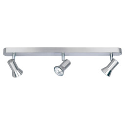 Magnum 3 Light Spotlights Bar Brushed Steel, GU10