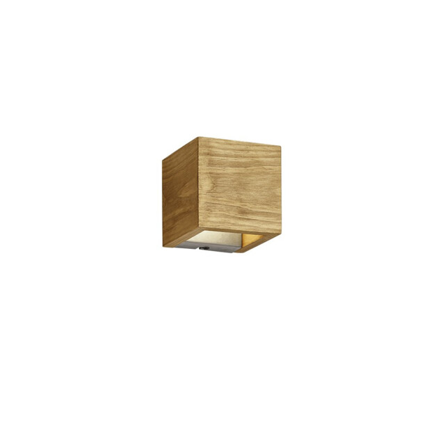 Brad Vintage 11cm Up & Down Wall Lamp Wood coloured 3000K - image 1