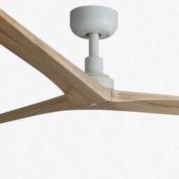 Klim Large Smart Ceiling Fan White, Oak Blades - thumbnail 3