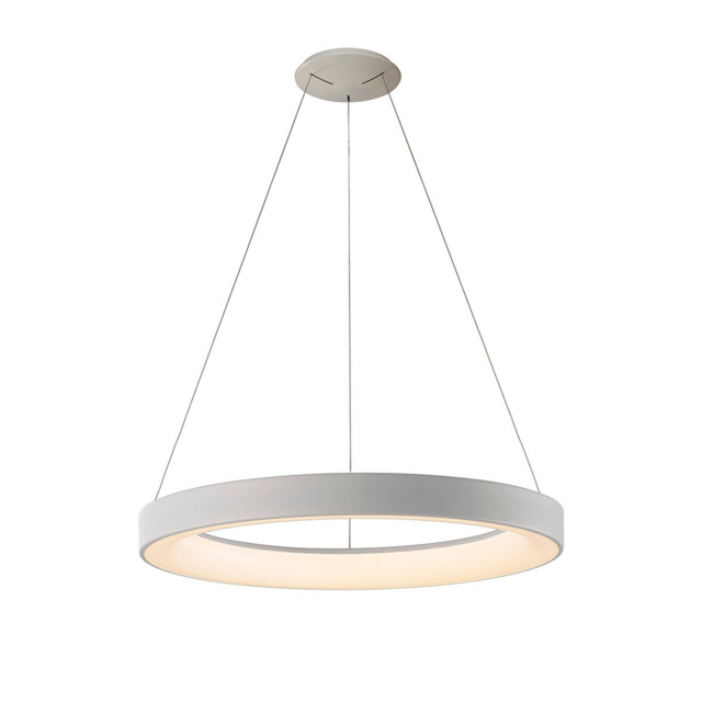 Niseko II Ring Pendant 65cm 50W LED, 2700K-5000K Tuneable, 3760lm, Remote Control & APP, White, 3yrs Warranty - image 1