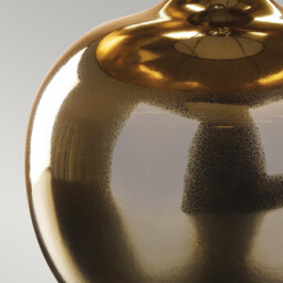 Ottoman Table Lamp with Round Tapered Shade, Bronze Metalic, Ivory Shade - thumbnail 5