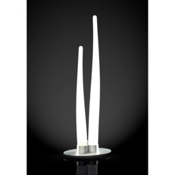 Estalacta Table Lamp 2 Light GU10 Indoor/Outdoor IP44, Silver/Opal White - thumbnail 2