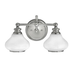 Ainsley 2 Light Indoor Wall Light Polished Chrome IP44, G9