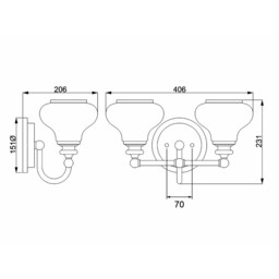 Ainsley 2 Light Indoor Wall Light Polished Chrome IP44, G9 - thumbnail 3