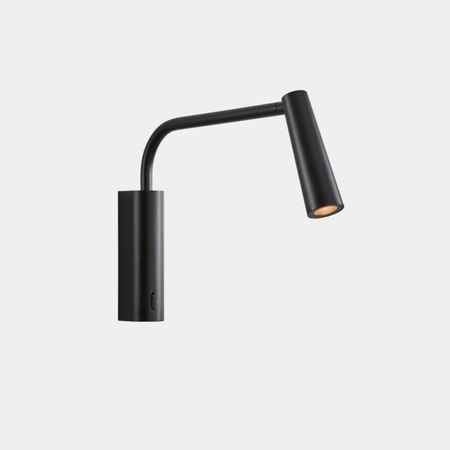 Gamma Extend LED Reading Light Adjustable Arm Metallic Black IP20 2.1W 2700K