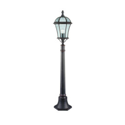 Capri 1 Light Outdoor Bollard Light Rustic Brown IP43, E27 - thumbnail 1