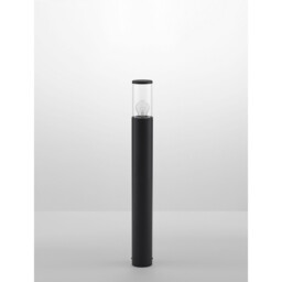 Zosia Outdoor Bollard Dark Grey Aluminium, Clear LED E27 IP65 - thumbnail 3