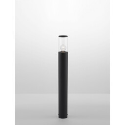 Zosia Outdoor Bollard Dark Grey Aluminium, Clear LED E27 IP65 - thumbnail 5