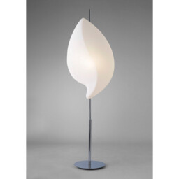 Natura Floor Lamp 2 Light E27 Indoor, Polished Chrome/Opal White COLLECTION ONLY Item Weight: 15kg - thumbnail 2