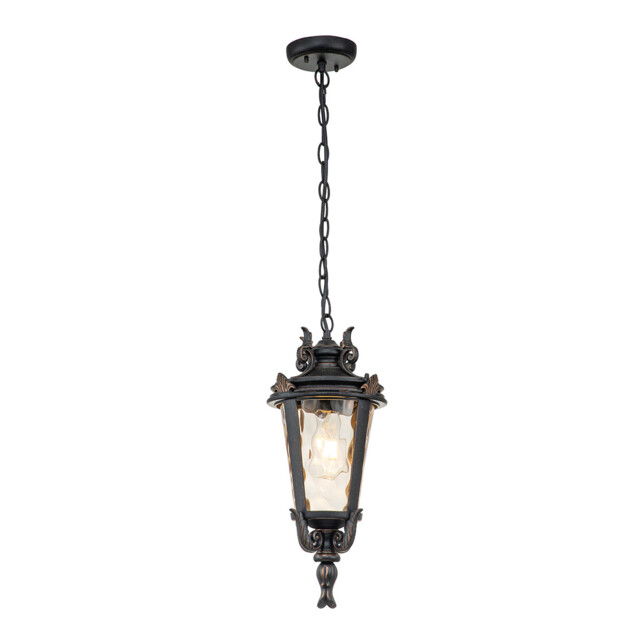 Baltimore 1 Light Medium Outdoor Ceiling Chain Lantern Weathered Bronze, E27 - image 1