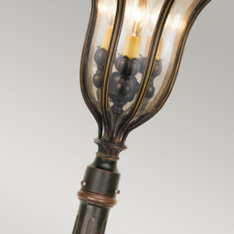 Baltimore 1 Light Medium Outdoor Ceiling Chain Lantern Weathered Bronze, E27 - thumbnail 3