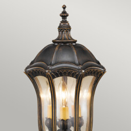 Baltimore 1 Light Medium Outdoor Ceiling Chain Lantern Weathered Bronze, E27 - thumbnail 2
