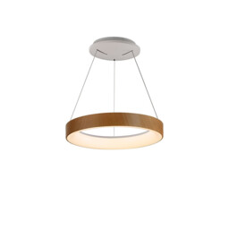 Niseko II Ring Pendant 38cm 30W LED, 2700K-5000K Tuneable, 2250lm, Remote Control & APP, Wood, 3yrs Warranty