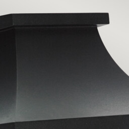 Turin Outdoor 1 Light Half Wall Lantern, Black, IP54, E27 - thumbnail 3