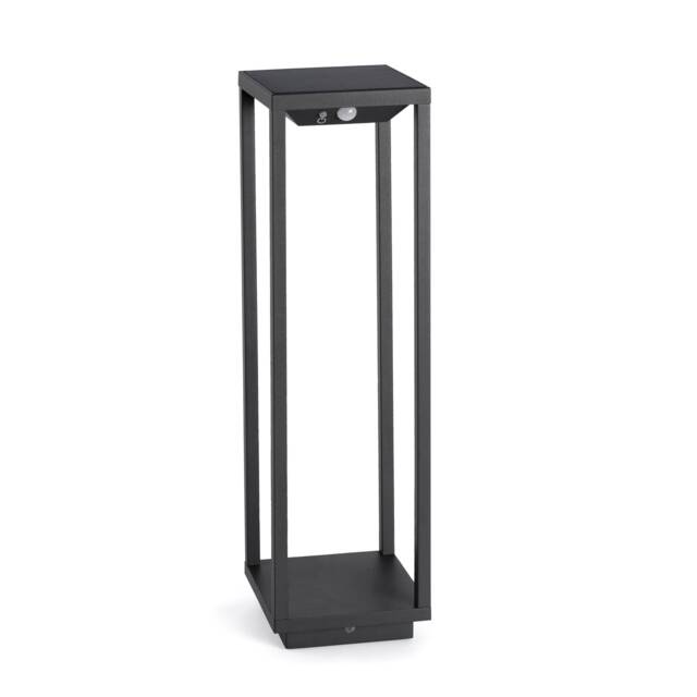 Saura LED Outdoor Bollard Light Dark Grey, Solar Powered with PIRSensor IP54 - image 1