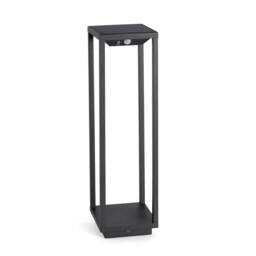 Saura LED Outdoor Bollard Light Dark Grey, Solar Powered with PIRSensor IP54 - thumbnail 1
