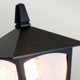 York 1 Light Outdoor Pedestal Lantern Black IP43, E27 - thumbnail 2