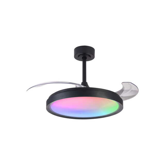 Siberia 50W LED Dimmable White/RGB Ceiling Light With Built-In 30W DC Fan, 3000-6500K Black, 5yrs Warranty - image 1