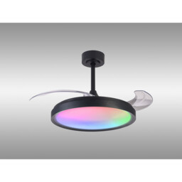 Siberia 50W LED Dimmable White/RGB Ceiling Light With Built-In 30W DC Fan, 3000-6500K Black, 5yrs Warranty - thumbnail 2