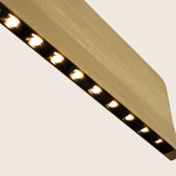 Kyron Bar Pendant Ceiling Light Brushed Gold-Black LED 3000K Dimmable - thumbnail 2