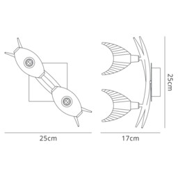 Eclipse Wall Lamp 2 Light G9, Black Chrome - thumbnail 5