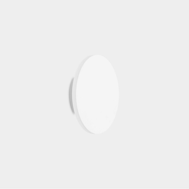 Ges Round 26cm Flush Wall Lamp White, Sandblasted LED 8.7W CCT 2700-3000-4000K On-Off