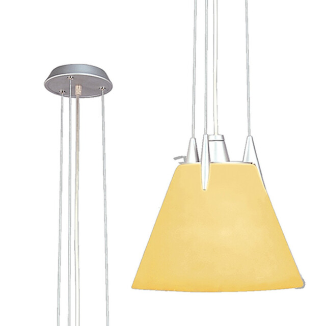 Hidra Pendant E27, Silver/Frosted Mango Glass - image 1