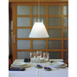 Hidra Pendant E27, Silver/Frosted Mango Glass - thumbnail 3