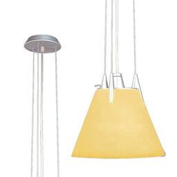 Hidra Pendant E27, Silver/Frosted Mango Glass - thumbnail 1